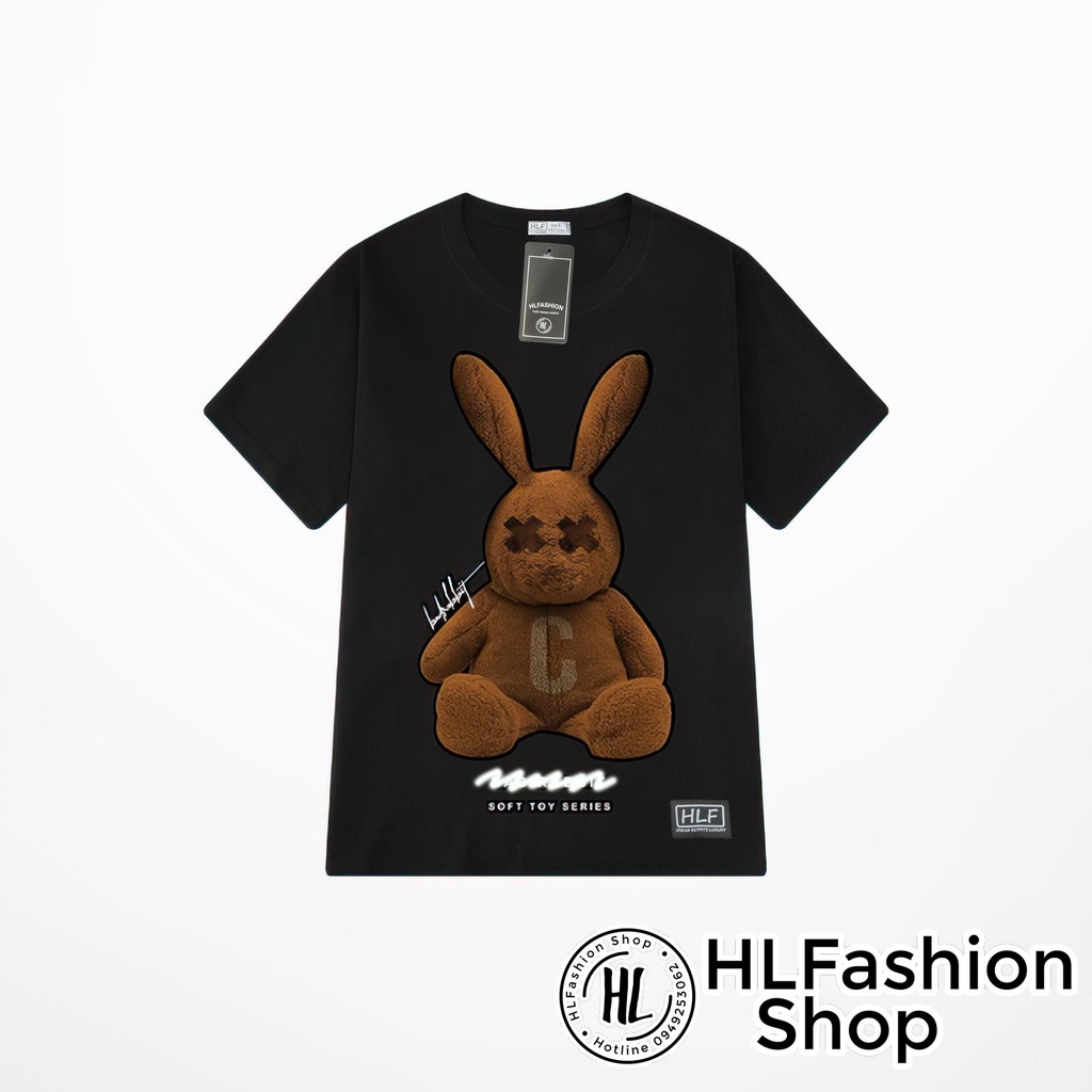 Áo thun tay lỡ form rộng Ulzzang Bad Rabbit dáng Unisex, áo phông HLFashion
