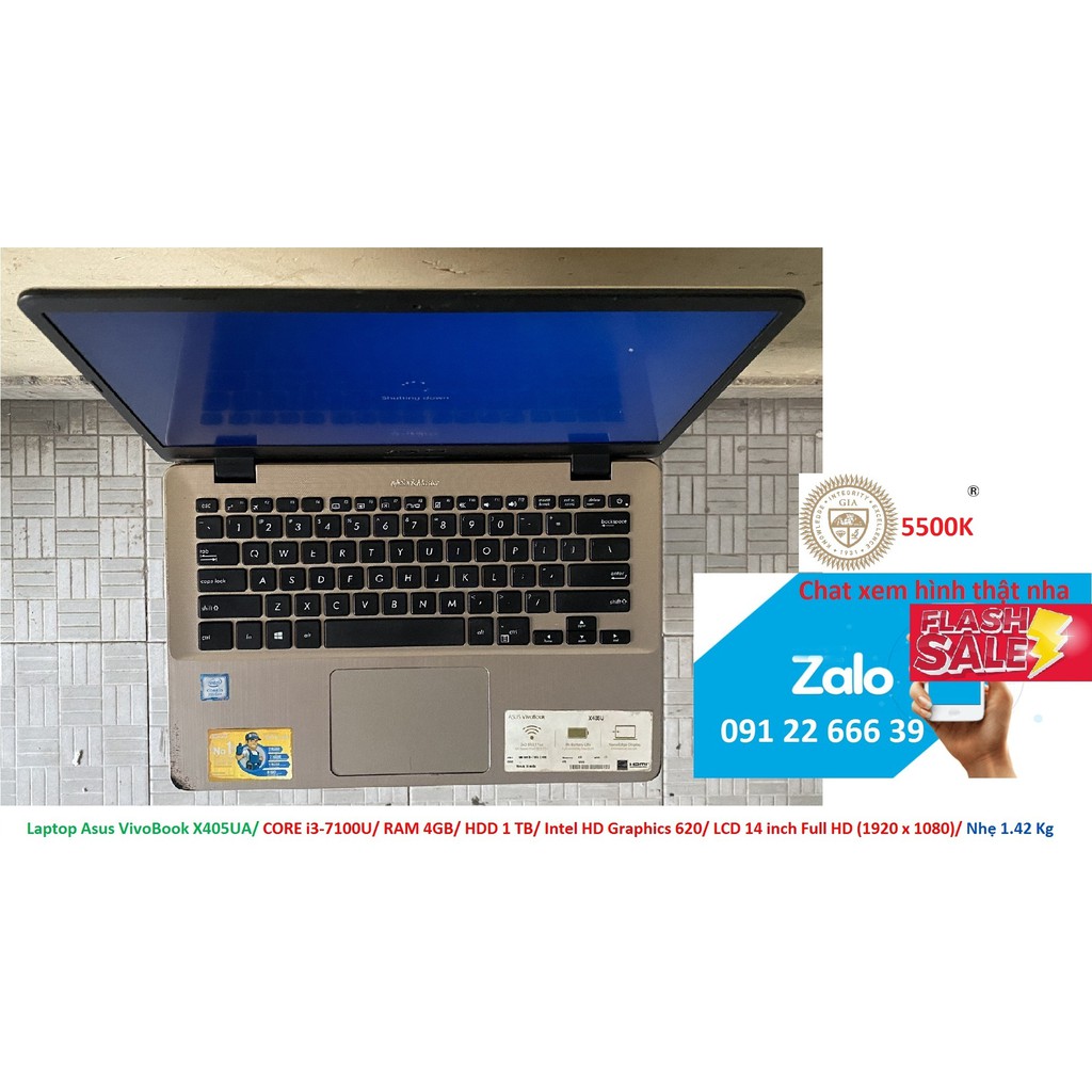 Laptop Asus VivoBook X405UA/ CORE i3-7100U/ RAM 4GB/ HDD 1 TB/ Intel HD Graphics 620/ LCD 14 inch Full HD (1920 x 1080) | BigBuy360 - bigbuy360.vn