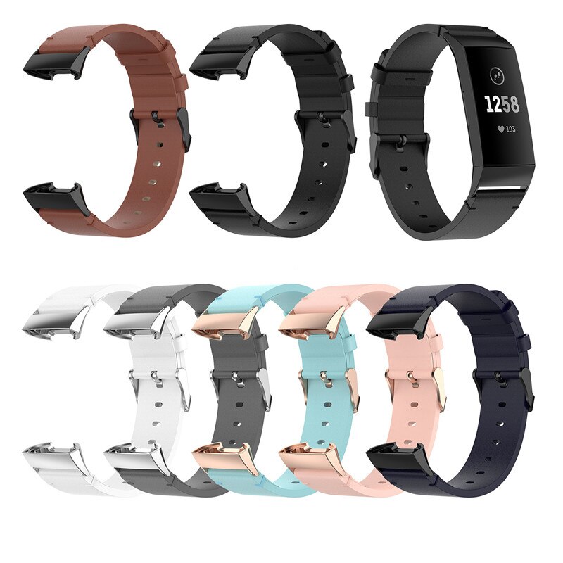 Dây Đeo Thay Thế Bằng Da Cho Đồng Hồ Thông Minh Fitbit Charge 4 Fitbit Charge 3 / 3e