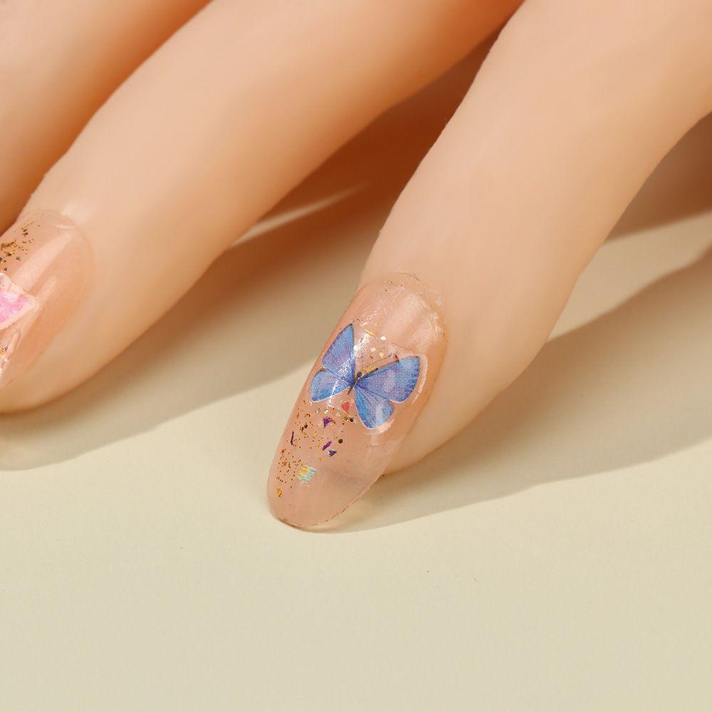 Miếng Dán Trang Trí Móng Tay Họa Tiết Trái Tim / Hoa / Bướm Xinh Xắn