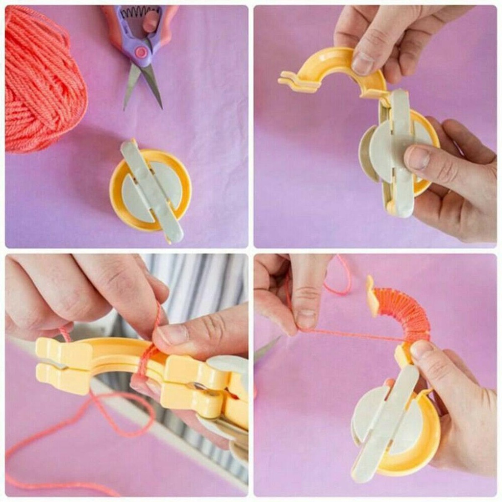 Bộ Dụng Cụ Làm Pom Pom Tròn Trang Trí Mũ Khăn Choàng Cổ