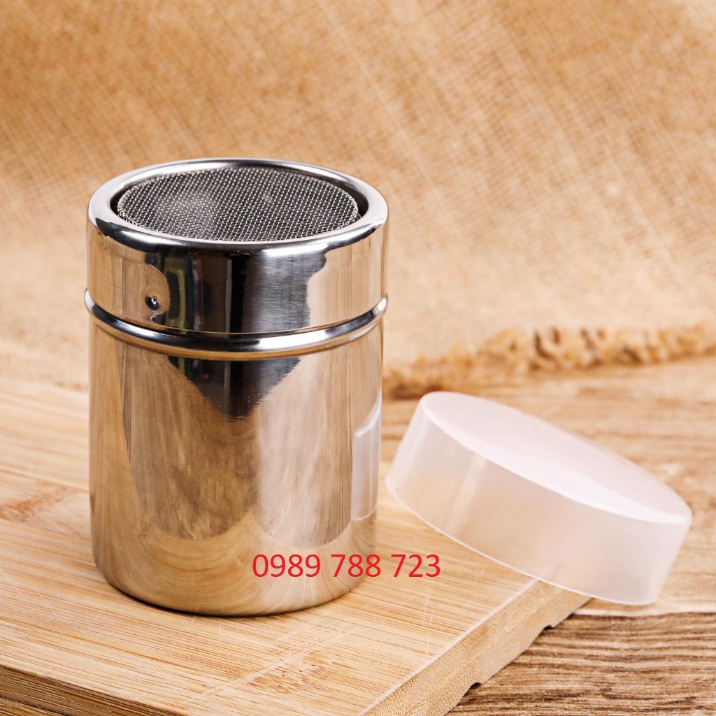 Lọ rắc bột cacao tạo hình chất liệu inox