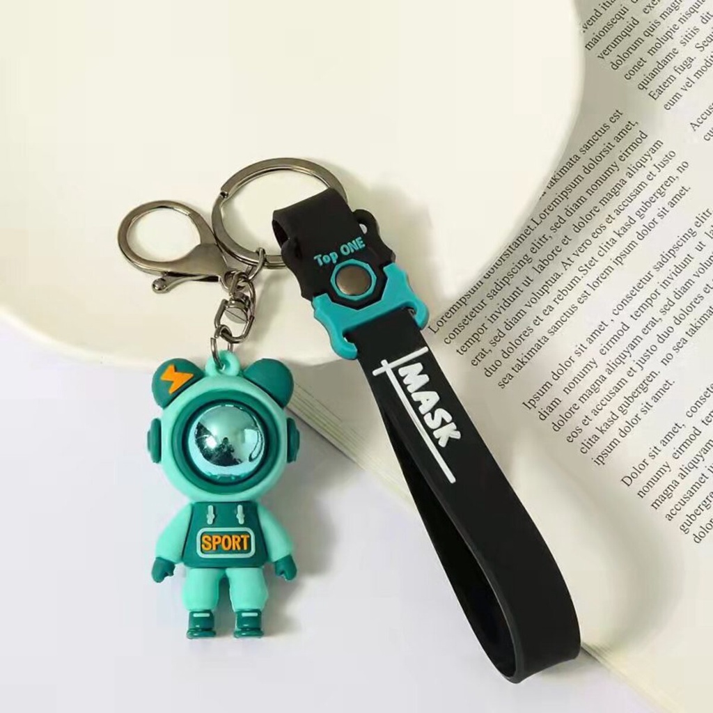 Móc khóa cute KuuClothes ô tô anime màu đen xanh chết liệu cao su nhựa siêu bền - Móc Khoá Astro