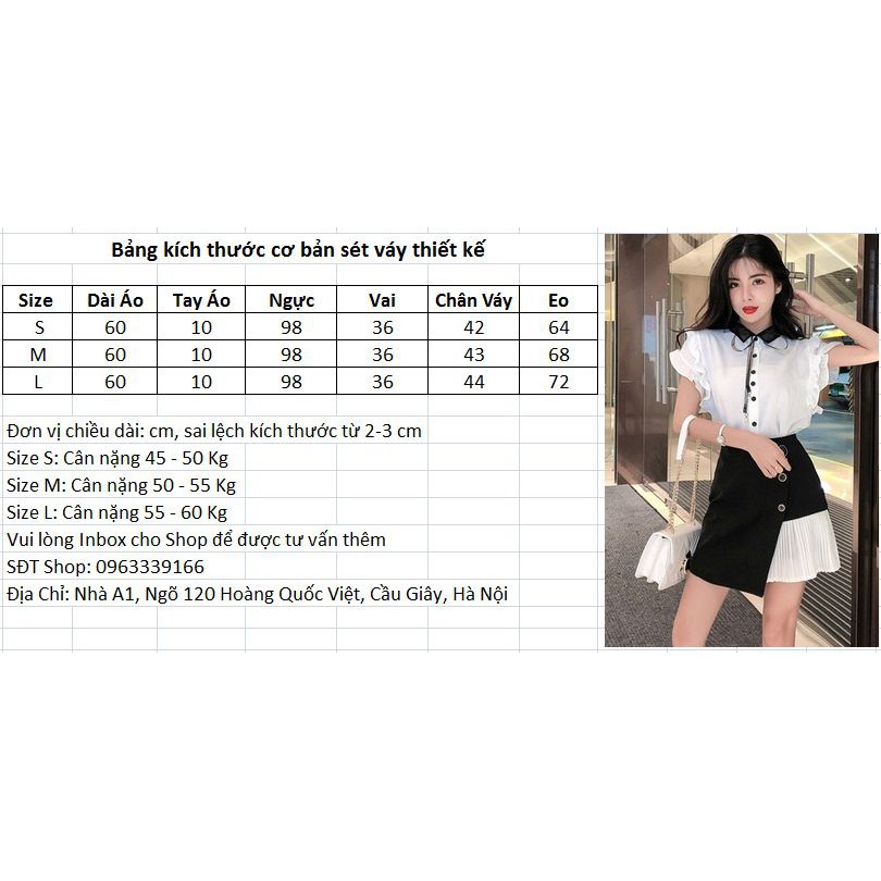 (Xả Hàng) Sét váy thiết kế nữ vải voan lơ xinh Hàn Quốc(có quần trong váy) | BigBuy360 - bigbuy360.vn