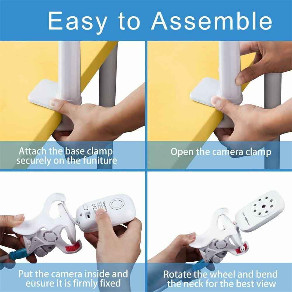 360° Universal Baby Monitor Stand Safe Video Camera Mount Holder Cot Crib Gift HOME