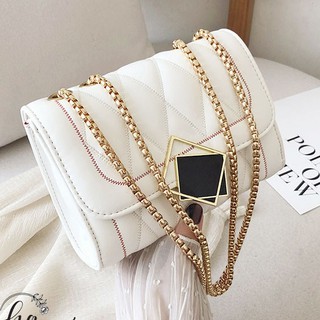 Túi xách đeo chéo style Hàn Quốc Khóa vuông, da mềm Mã 90014