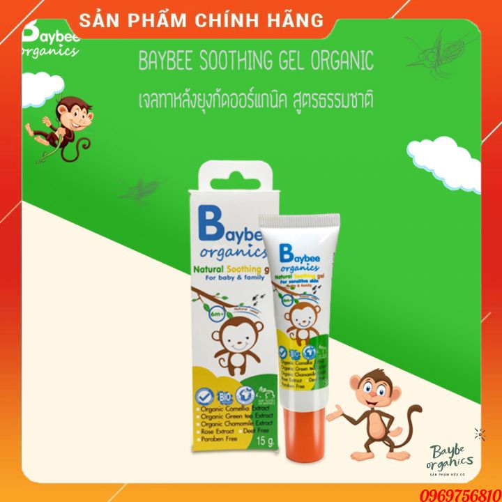 Kem bôi muỗi đốt, côn trùng cắn CHIẾT XUẤT HỮU CƠ Baybee organics giảm sưng đỏ mẩn đỏ tức thì cho bé