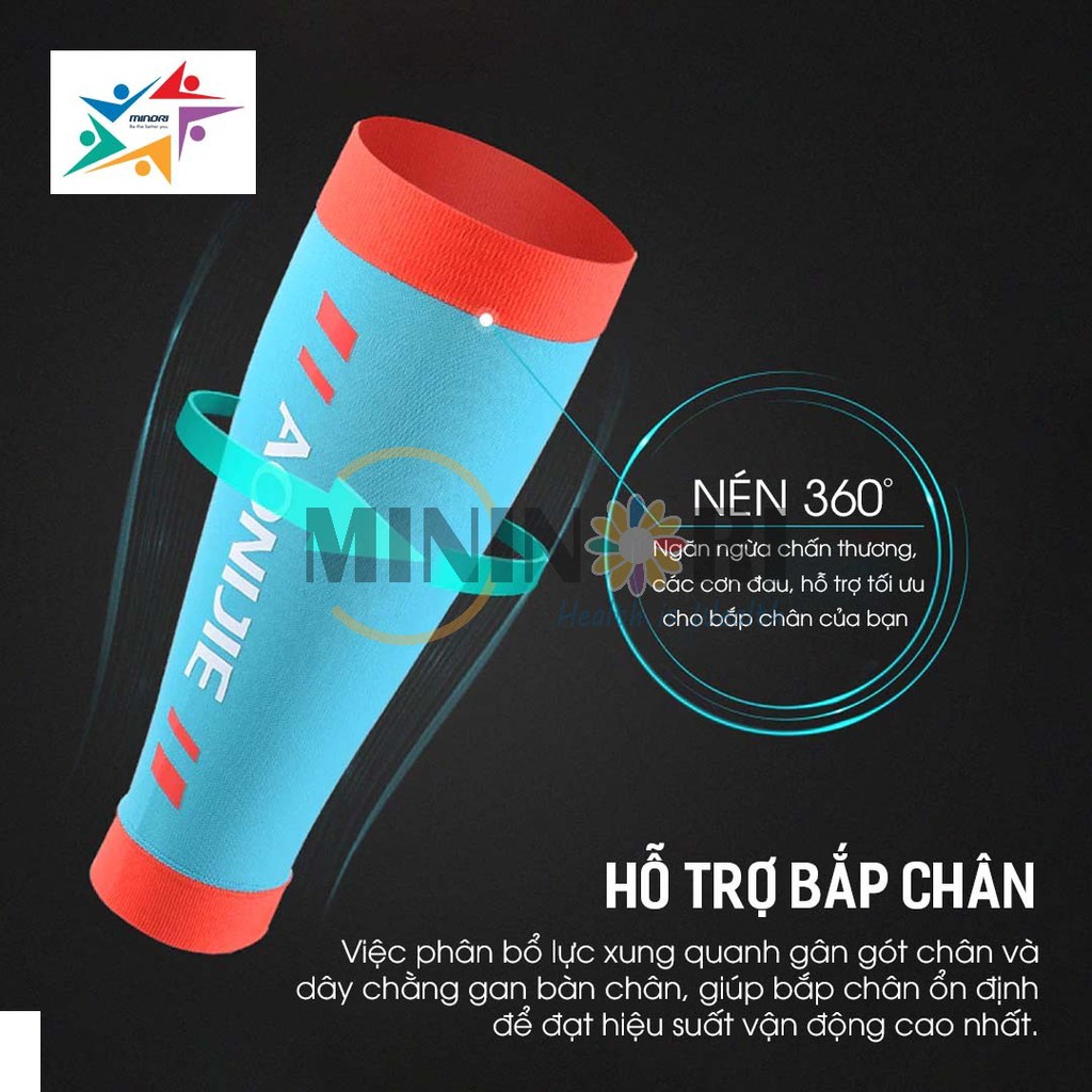 [Mã MINI20k hoàn 10% đơn 199K tối đa 20K xu]Tất Ống Chân/ Bó Calf Thể Thao Aonijie E4405 - Ôm Sát, Siêu Thấm Hút