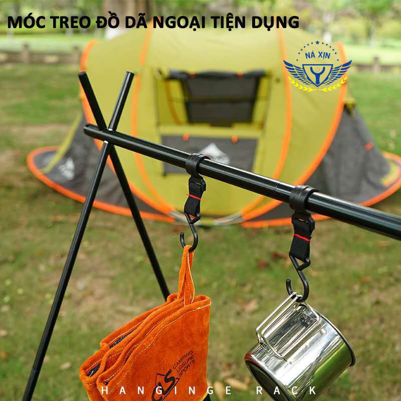 Giá Treo Đồ Dã Ngoại Gấp Gọn Tiện Dụng, Giá Móc Đồ Cắm Trại Nhỏ Gọn, Hợp Kim Nhôm Đa Năng Siêu Bền 0