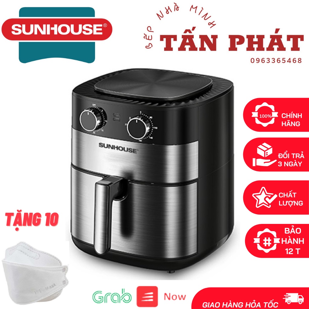 NỒI CHIÊN KHÔNG DẦU SUNHOUSE SHD4026 hoặc SHD4062 (BH 12 Tháng)