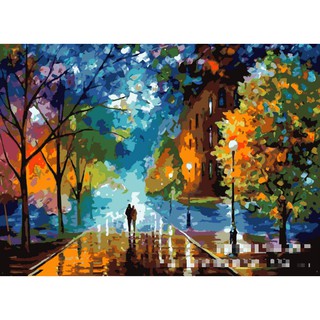 Tranh sơn dầu số hóa tự tô màu theo số có khung - [49] CUỘC SỐNG TƯƠI ĐẸP (40*50)