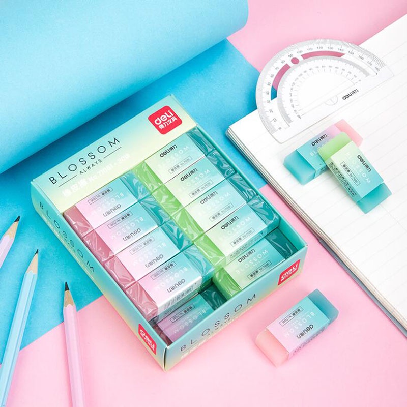 Gôm tẩy chì màu Deli tiện dụng
