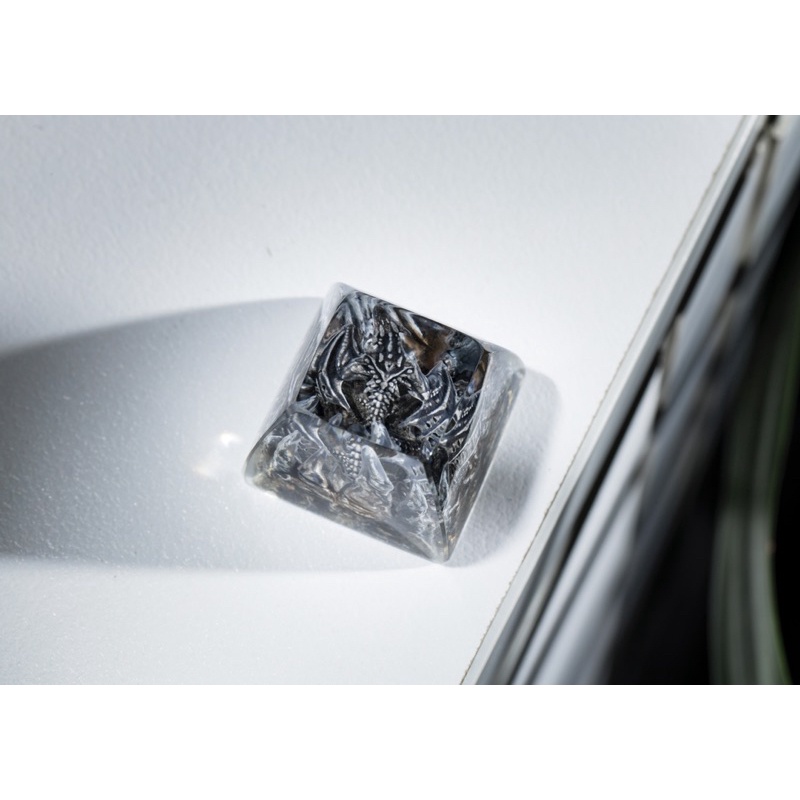 Nút bàn phím cơ Rồng Đen.Keycap resin Dragon Balck.Keycap Artisan