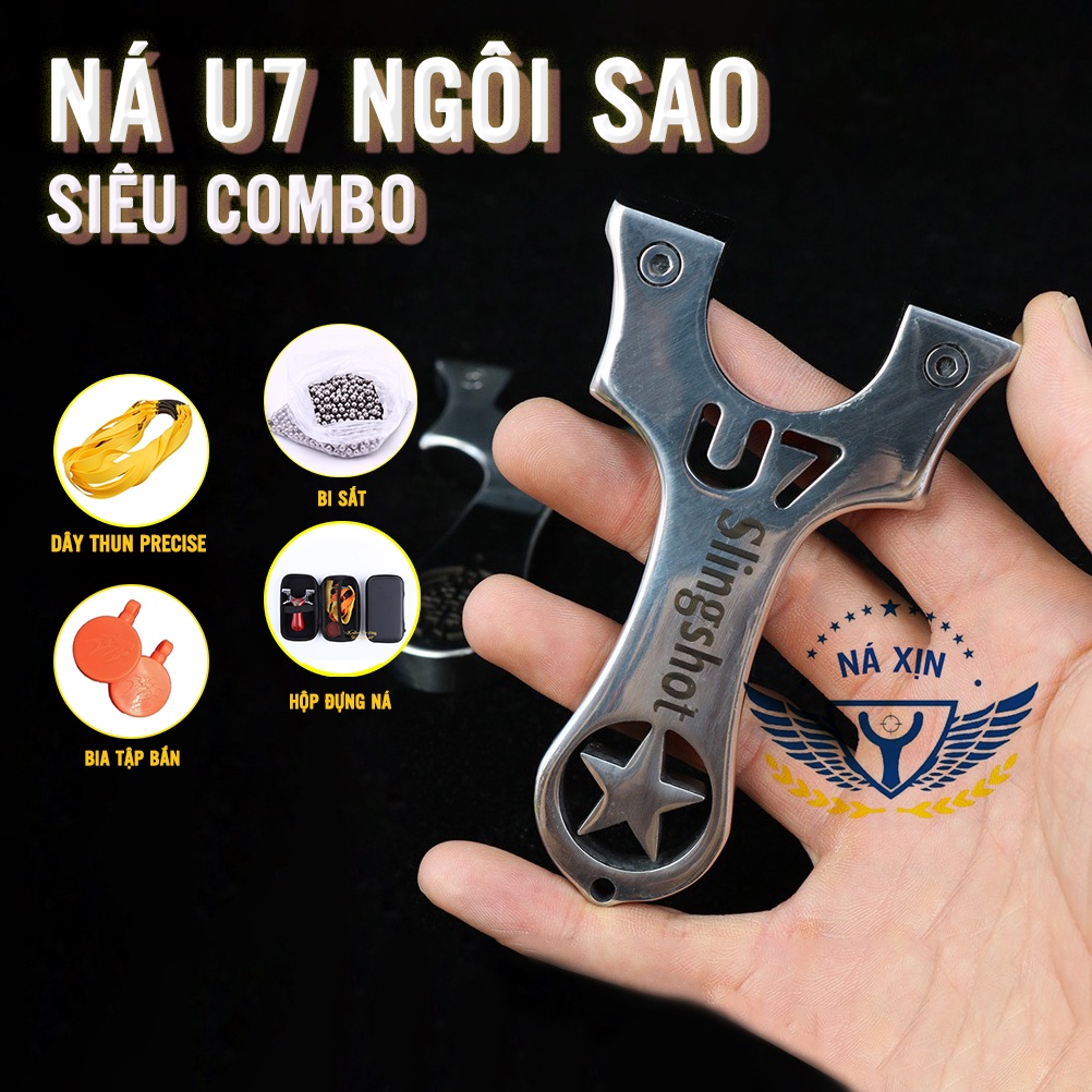 Ná Cao Su U7 Ngôi Sao Inox 304 Chống Gỉ, Sáng Bóng, Kèm Lục Năng Vặn Ốc