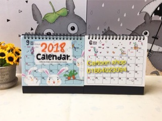 Lịch để bàn 2018 mẫu dễ thương