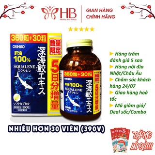 Viên Uống Sụn Vi Cá Mập Orihiro Squalene 360 viên Nhật Bản