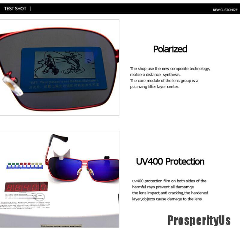 (Prosperityus 4) Kính Mát Phân Cực Gọng Kim Loại Thời Trang Cho Nam | BigBuy360 - bigbuy360.vn