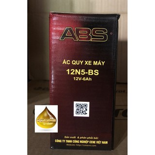 BÌNH ÁC QUY ABS 12N5-BS 12V - 6AH (Wave RS, Funeo, Airblade..)