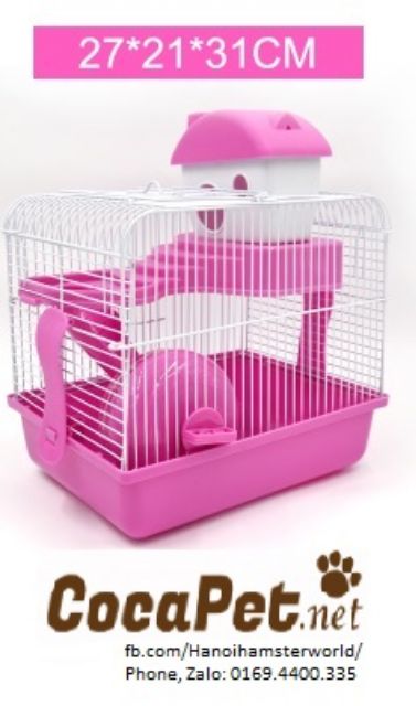 Lồng hamster size trung và full phụ kiện nuôi bé