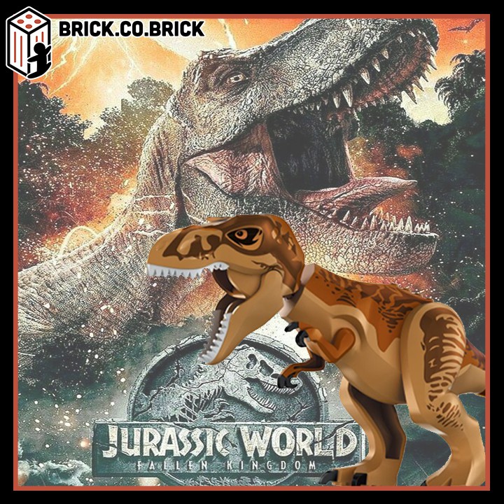 MẪU MỚI -Đồ chơi lắp ráp sáng tạo - Mô hình Khủng long Minifig và Non lego Moc-Dinosaurs Jurassic Park- T Rex- LK3003-01