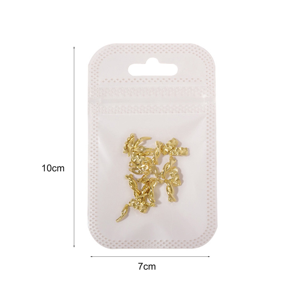 Bộ 20 Phụ Kiện Trang Trí Móng Tay 3D Bằng Hợp Kim Chống Rỉ Sét DIY