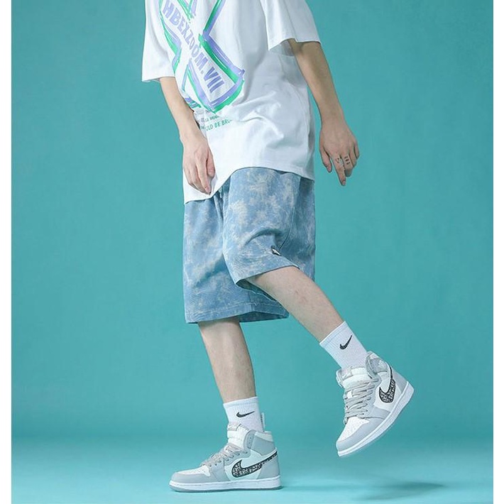 Quần đùi nam ống rộng bóng rổ màu xanh nước biển đẹp k236 Pon.mens