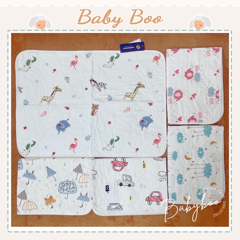 Lót chống thấm, lót vệ sinh cho bé Muslin 50x70cm [ babyboo]