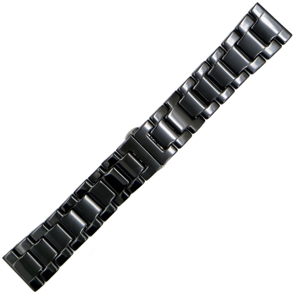 Dây đồng hồ bằng sứ cao cấp 16mm 18mm 20mm 2 màu trắng đen