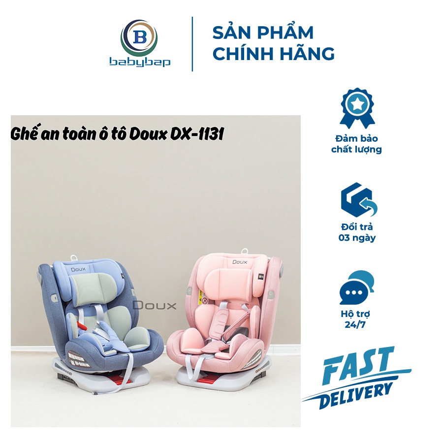 Ghế Ngồi Ô Tô Trẻ Em Doux DX-1131 Quay 360 Độ Isofix