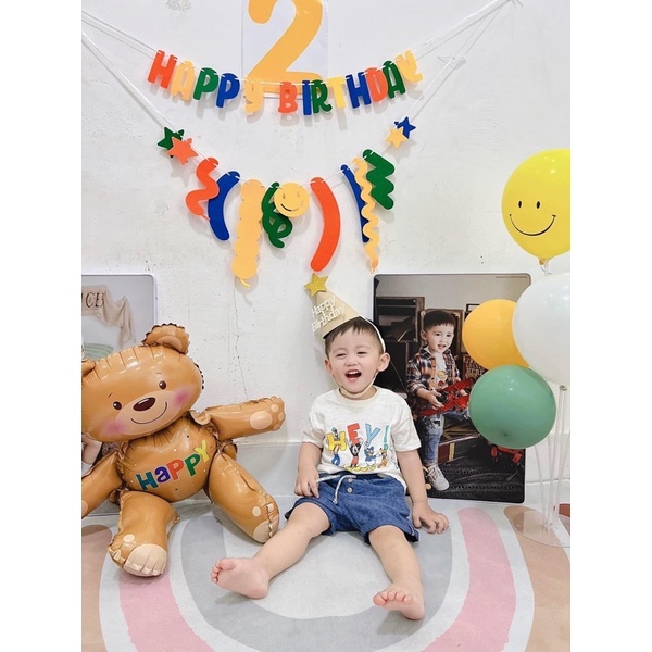 Bóng Gấu Nâu Teddy 3D trang trí sinh nhật