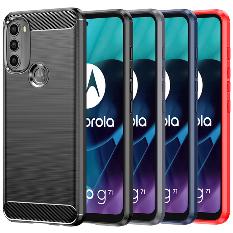 Motorola Moto G71 G51 G41 G31 G200 G100 G60S G60 G30 G20 G10 G50 5G Giáp Chống Sốc Sợi Carbon Lai Bà