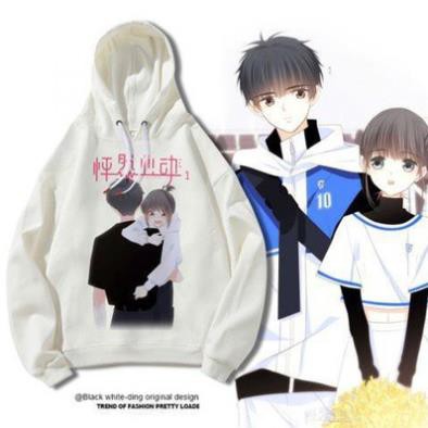 SALE- Áo Hoodie Truyện Tranh Manhua Con Tim Rung Động - áo HOT