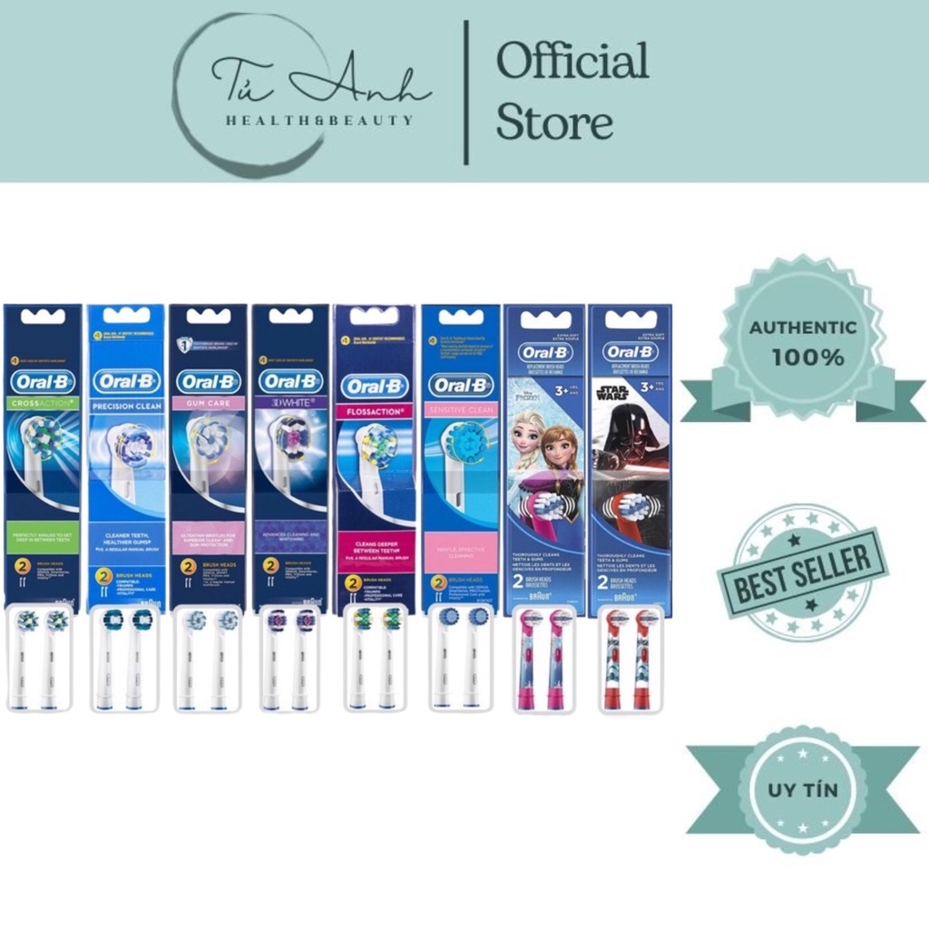 Đầu bàn chải điện Oral B braun đủ loại Chính Hãng