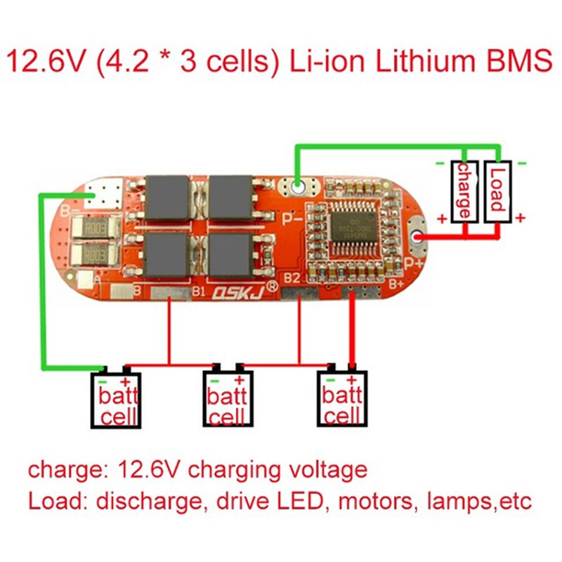 BMS 25A 3S 12.6V 4S 16.8V 5S 21V 18650 Li-ion Pin bảo vệ mạch sạc Bảng mạch mô-đun PCM polymer Lipo Cell PCB