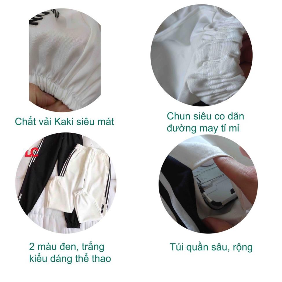 🌈FREESHIP 50K 🔥Quần thể thao nữ kaki 3 sọc đen trắng cá tính thời trang siêu đẹp | BigBuy360 - bigbuy360.vn