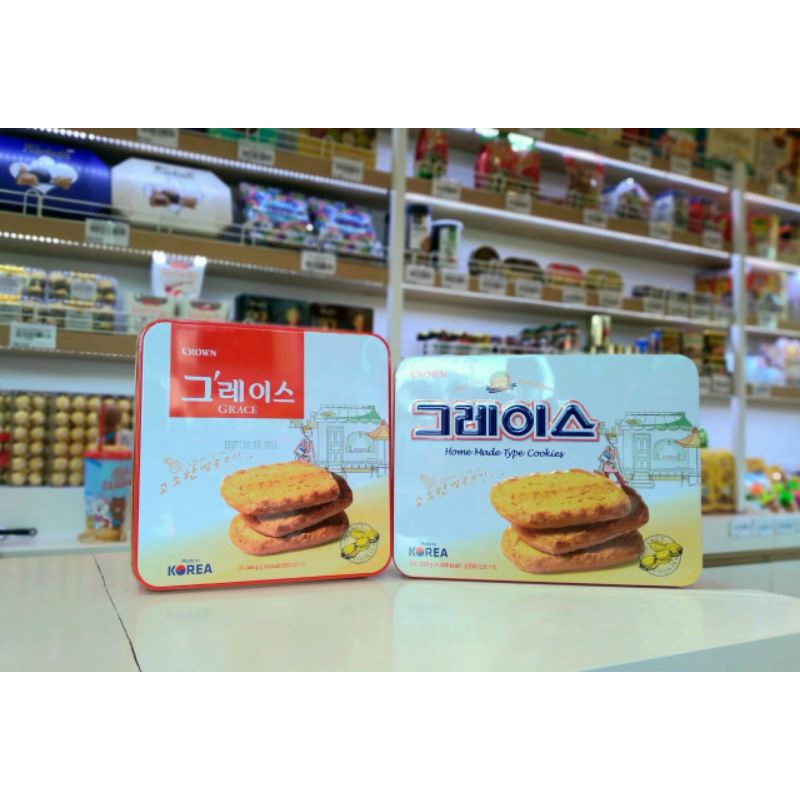 BÁNH QUI HỘP THIẾC CROWN HÀN QUỐC