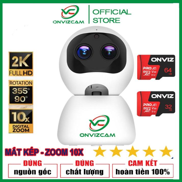 Camera trong nhà mini carecam chính hãng ONVIZCAM RB20/ CC2023 - full HD 1080P- Quay 360° Phát hiện trộm- Zoom xa 10x