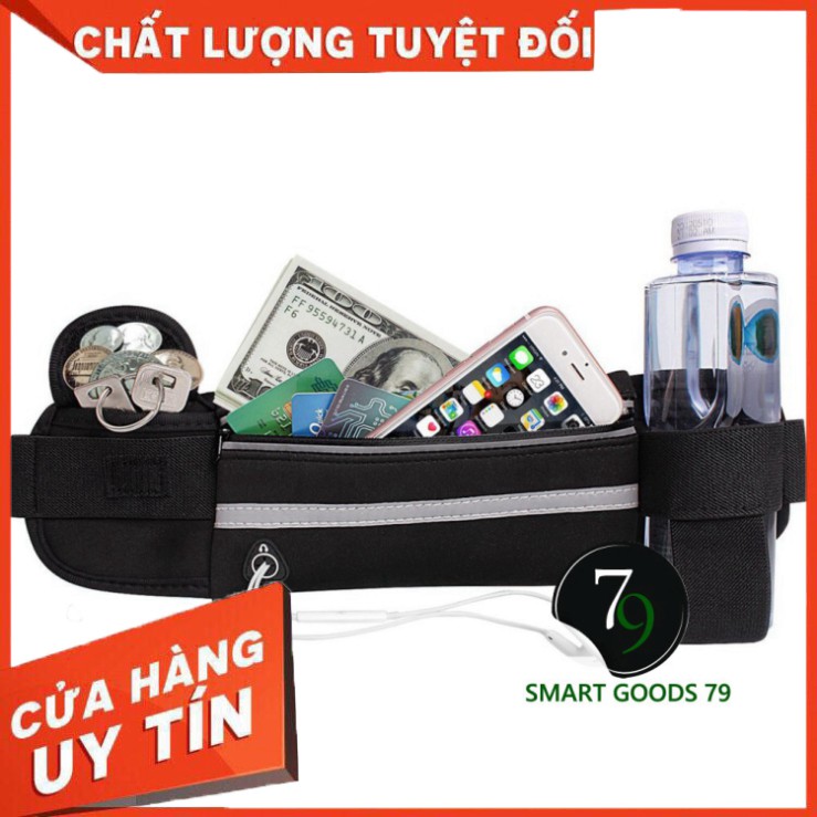 [ Chính Hãng ] [Freeship hàng cao cấp] Túi đeo hông chạy bộ đai ngang bụng đựng đồ điện thoại bình nước cho nam nữ tập c