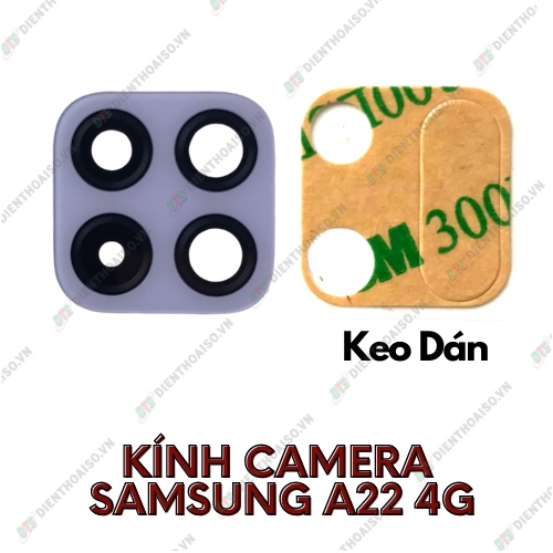 Mặt kính camera samsung a22 4g có sẵn keo dán