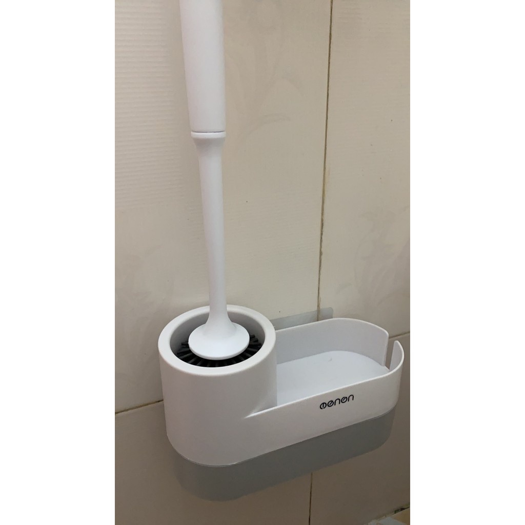 Chổi Cọ Vệ Sinh Oenon Kèm Kệ Để Chổi Cọ Rửa Nhà Vệ Sinh, Toilet, Nhựa ABS Thông Minh