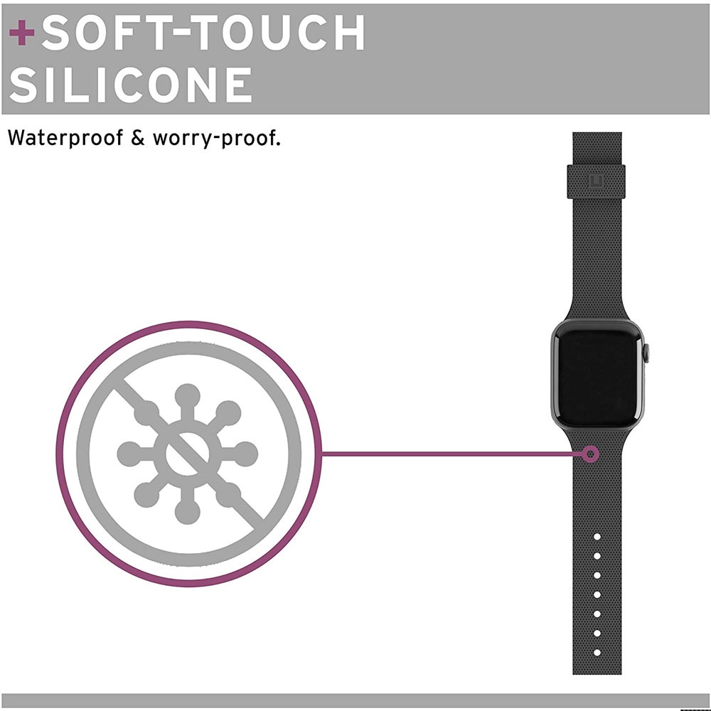 Dây đeo silicon mềm thích hợp cho đồng hồ thông minh Apple Watch SE 44mm 42mm iWatch Series 6/5/4/3/2/1 tiện dụng