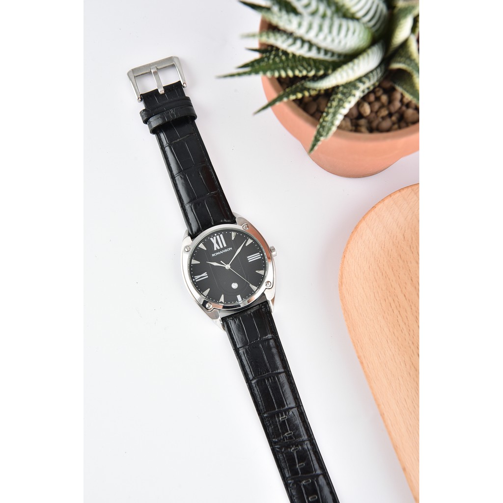 Đồng hồ nam chính hãng Hàn Quốc Romanson TL1272MWBK, máy Thụy Sĩ, miễn phí thay pin - Galle Watch