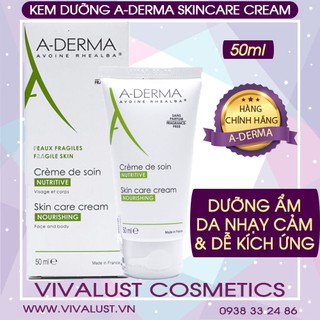Kem Dưỡng ADERMA Skin Care Cream (50ml) - Dưỡng Ẩm Cho Da Kích Ứng