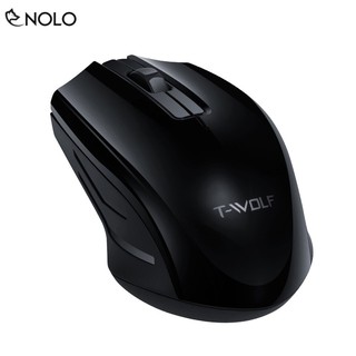 Hàng giá rẻ chuột quang ergonomic không dây t-wolf q17 tần số 2.4ghz 3 nút xài nguồn 1 viên pin tiểu aa cc2