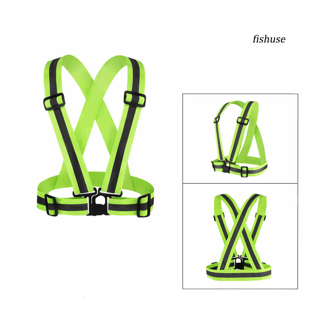 Áo Khoác Phản Quang An Toàn Có Dây Đeo Co Giãn Điều Chỉnh Được Độ Dài An Toàn