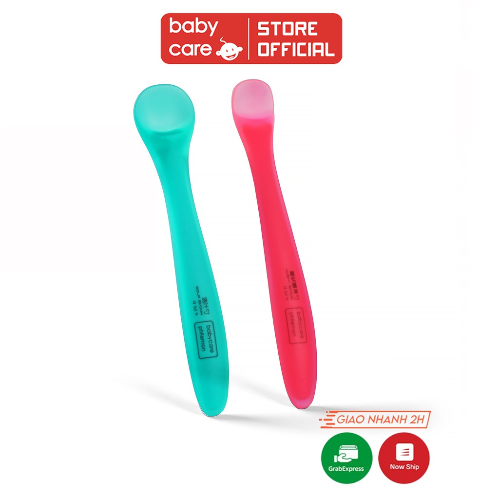 Set 2 thìa ăn dặm Silicon cao cấp BC BABYCARE an toàn cho bé - BC2160
