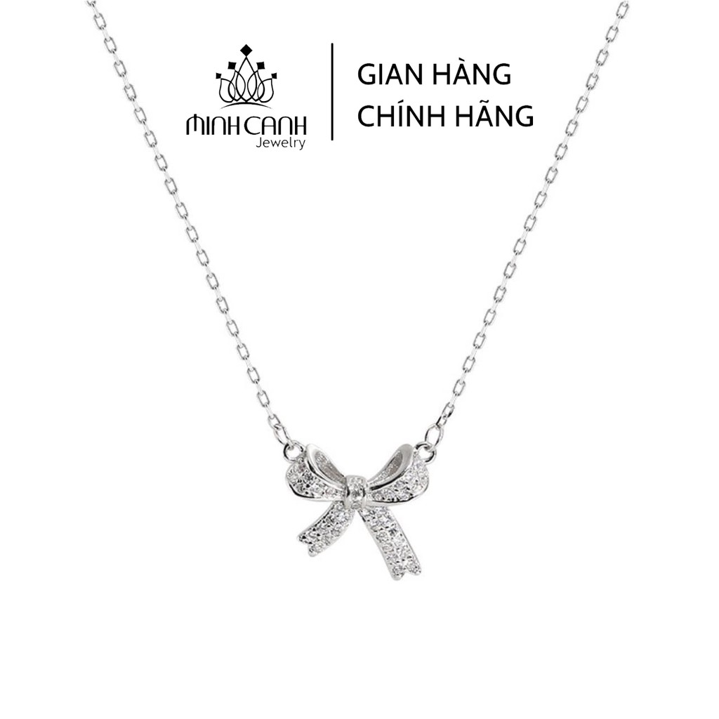 Dây Chuyền Bạc Nơ Đá - Minh Canh Jewelry
