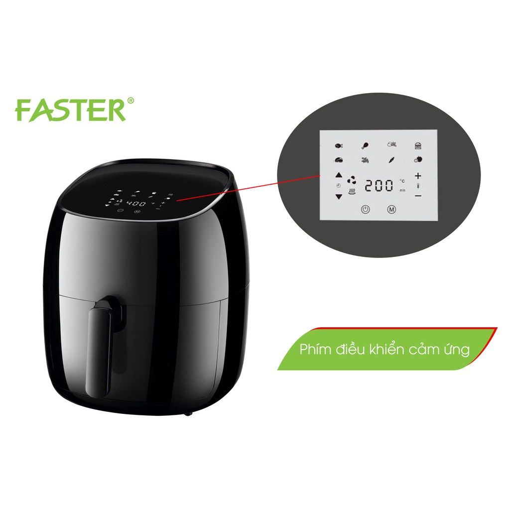 Nồi chiên không dầu Faster 7Lít, điều khiển cảm ứng