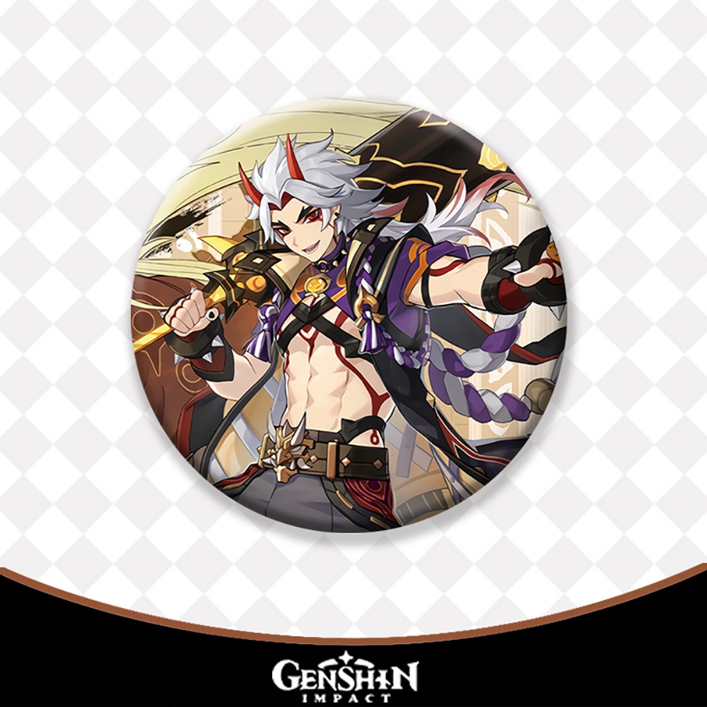 (M2) Huy hiệu in hình game GENSHIN IMPACT anime chibi dễ thương tiện lợi cài áo túi xinh xắn