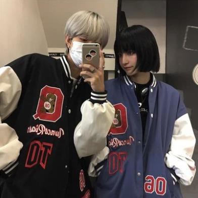 Áo khoác bomber jacket hình thêu sieey chắc chắn, áo đôi, dù 2 lớp, gió,Form Rộng Ulzzang, unisex.AK15